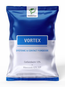 Parshwa Vortex Contact Fungicide Carbendazim 12% + Mancozeb 63% WP Fertilizer